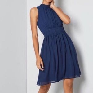 YA Los Angeles Navy Sleeveless Dress